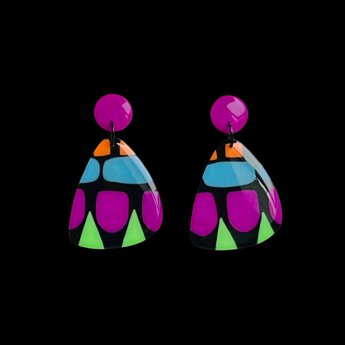 Neon castle walls