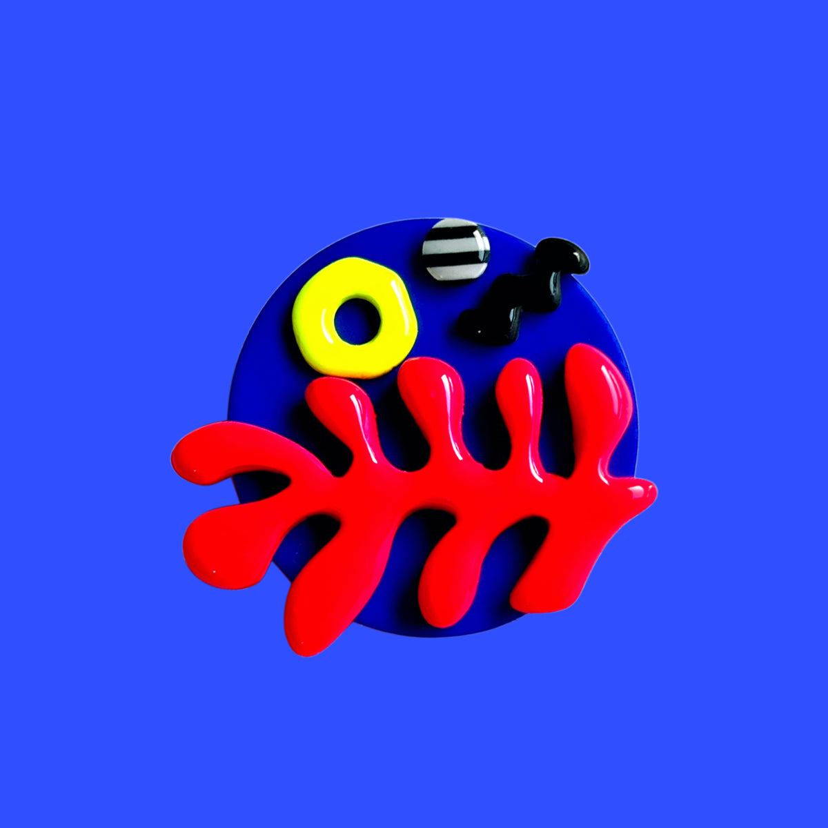 Unique Brooch-under the water(Blue , Neon pink,,,,)