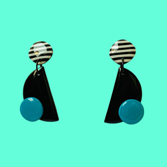 Half moon and planets ( black)