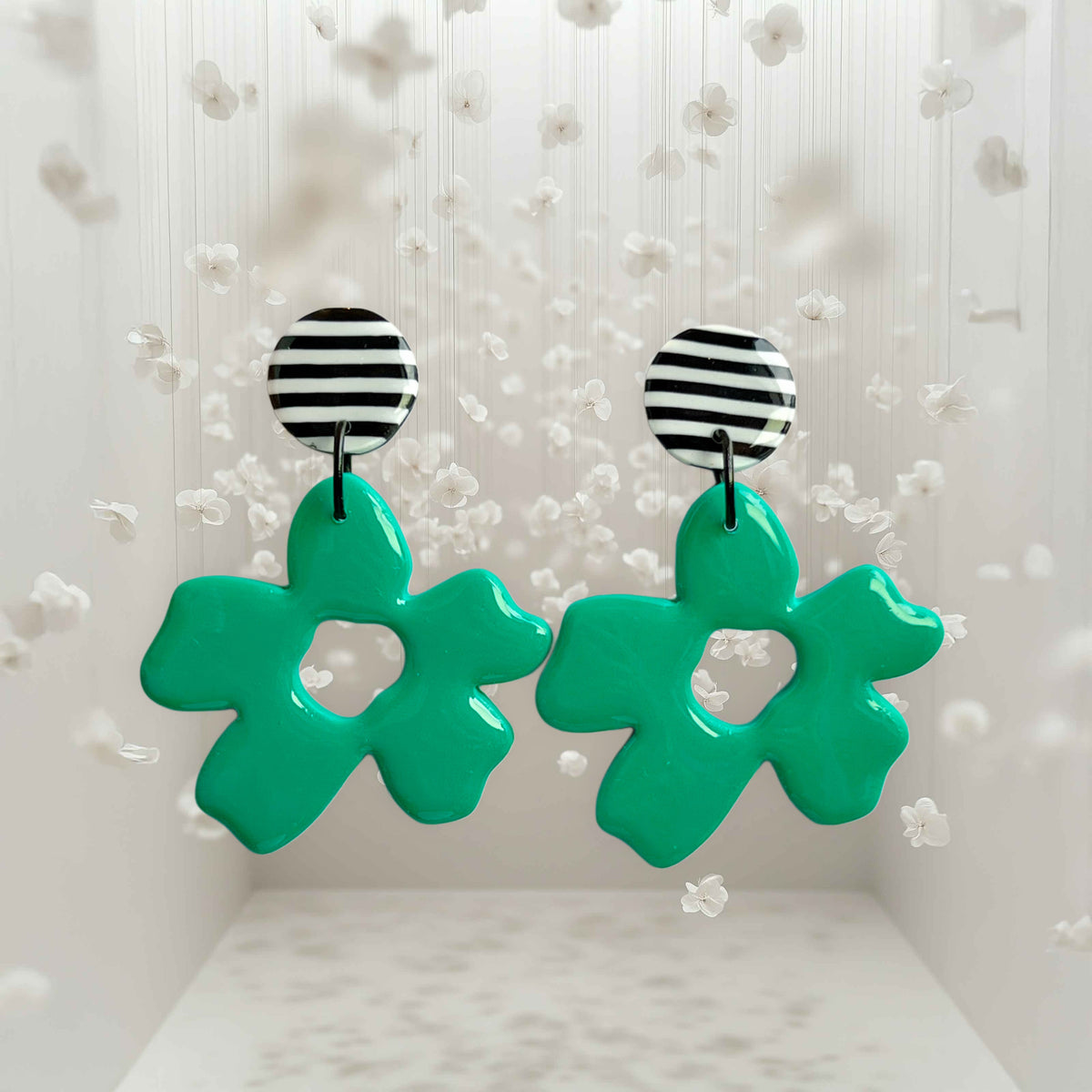 Warm Flower ( Green with stripes)
