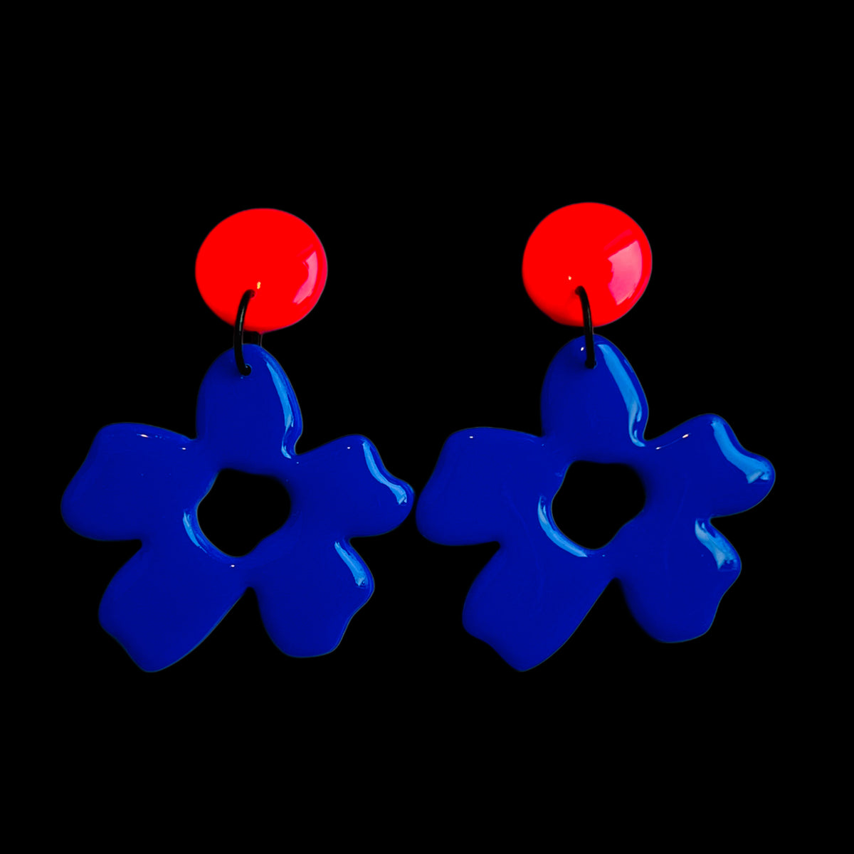 Flower (blue with neon pink)