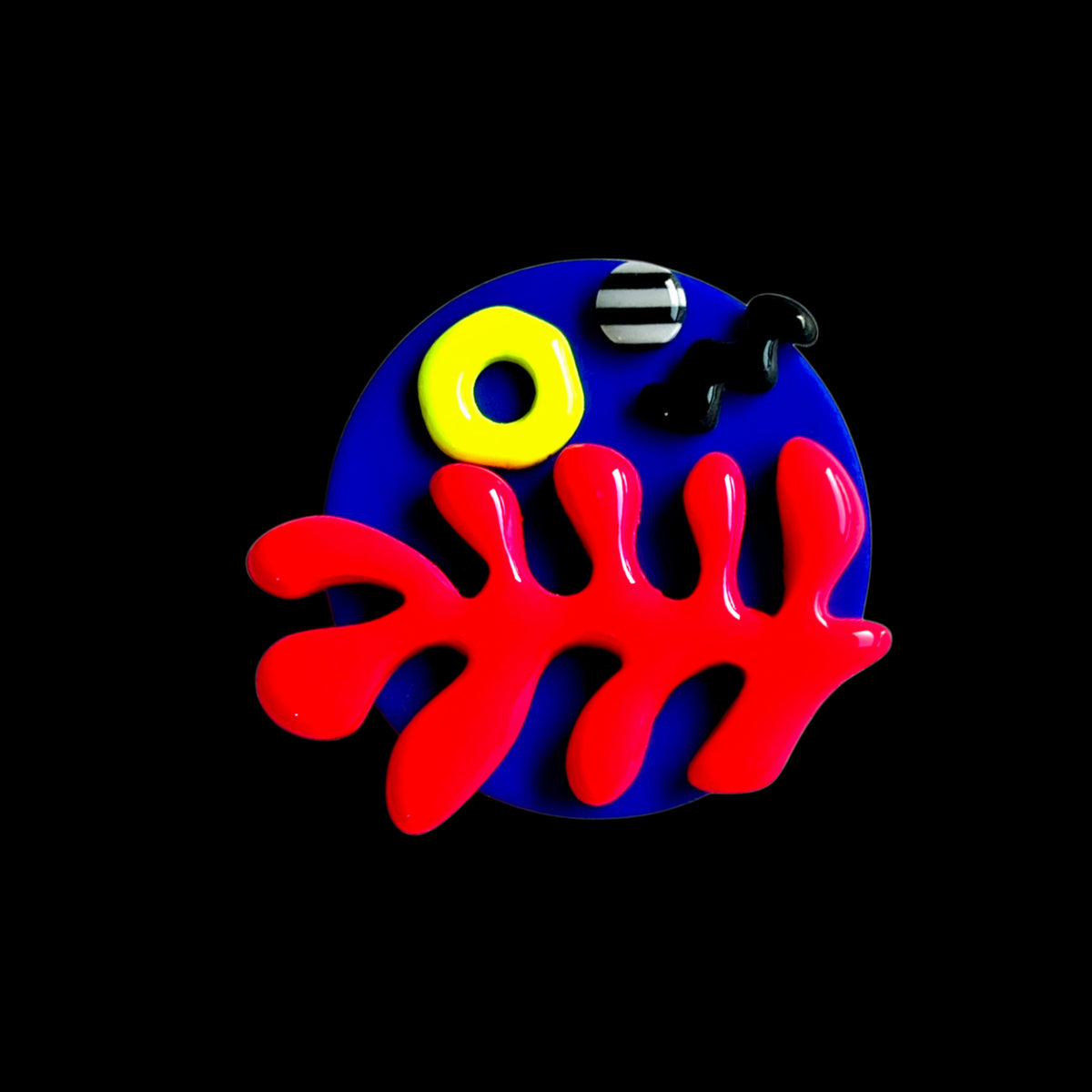 Unique Brooch-under the water(Blue , Neon pink,,,,)