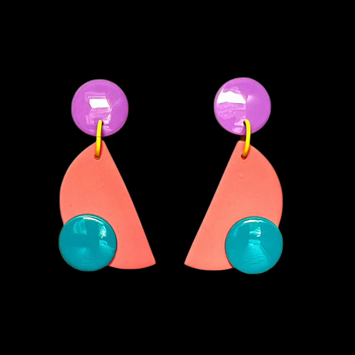 Unique earrings-half moon