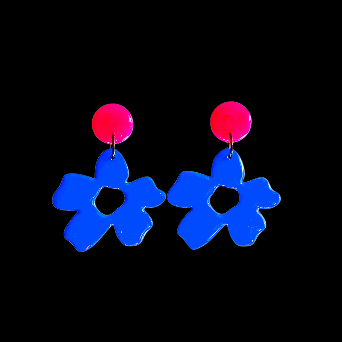 Flower (Blue and Neon pink)